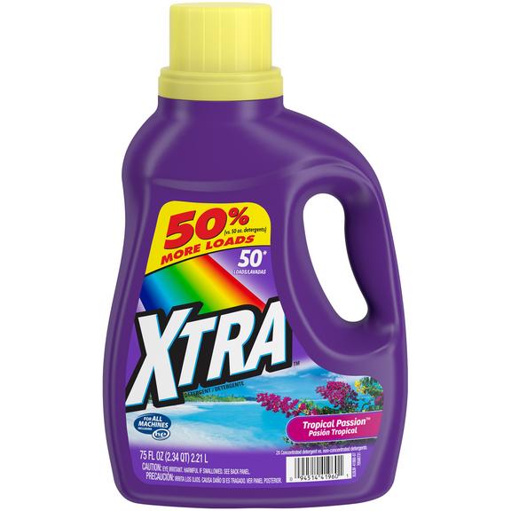 XTRA LIQUID DETERGENT TROPICAL PAS 75OZ