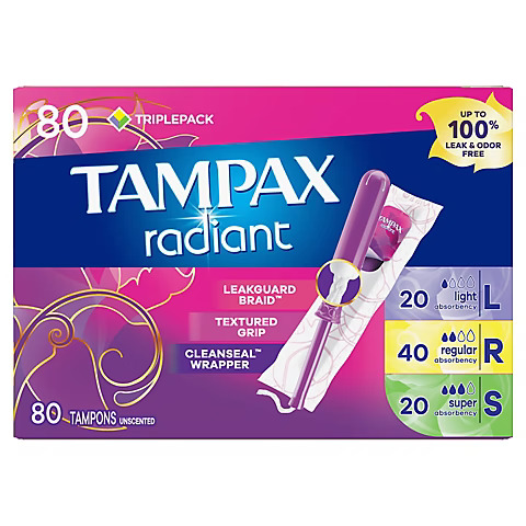 TAMPONS RADIANT TRIO  80CT