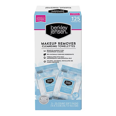 BERKLEY JENSONS MAKEUP WIPES  125CT