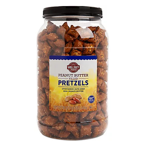 WESLEY PRETZELS PEANUT BUTTER  50OZ