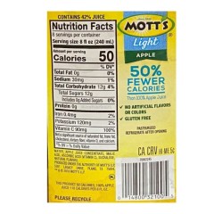 MOTTS APPLE PLUS LIGHT  64OZ