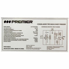 PREMIER CHEST FREEZER 7CU GLS CG7791 1PC