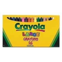 CRAYOLA CRAYONS LARGE 16CT
