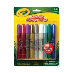 CRAYOLA GLUE GLITTER  9CT