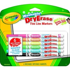CRAYOLA MARKERS FINE LINE  6CT