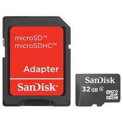 SANDISK SD CARD 32GB W/A 1PC