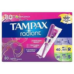 TAMPONS RADIANT TRIO  80CT